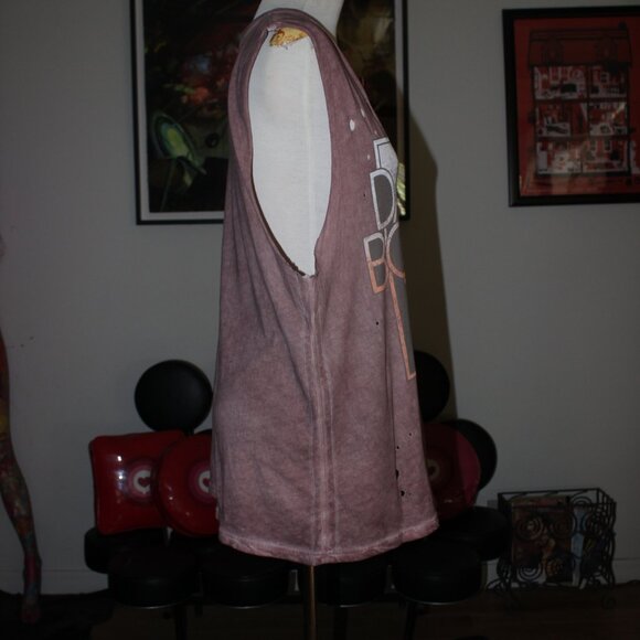 Trunk Ltd David Bowie T Shirt L Distressed Brown - Picture 2 of 9